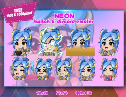 Neon Valorant Chibi Emotes | Buy Custom Emotes Online